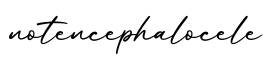 单词notencephalocele书写