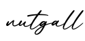 单词nutgall书写
