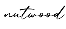 单词nutwood书写