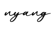 单词nyang书写