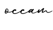 单词occam书写