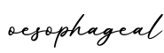 单词oesophageal书写