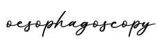单词oesophagoscopy书写