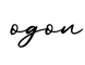 单词ogon书写