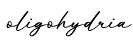 单词oligohydria书写