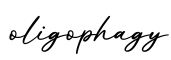 单词oligophagy书写