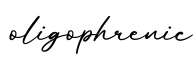 单词oligophrenic书写