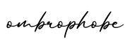 单词ombrophobe书写