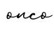 单词onco书写