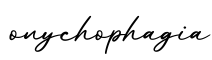 单词onychophagia书写