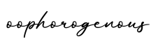 单词oophorogenous书写