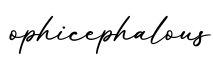 单词ophicephalous书写