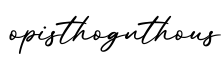 单词opisthognthous书写