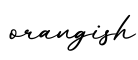 单词orangish书写