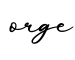 单词orge书写