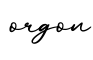 单词orgon书写
