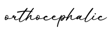单词orthocephalic书写