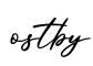 单词ostby书写