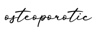 单词osteoporotic书写