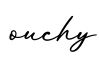单词ouchy书写