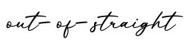 单词out-of-straight书写