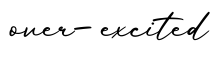 单词over-excited书写