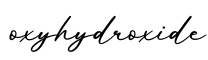 单词oxyhydroxide书写
