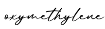 单词oxymethylene书写