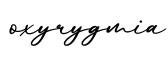 单词oxyrygmia书写
