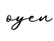 单词oyen书写