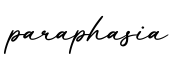 单词paraphasia书写