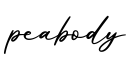 单词peabody书写