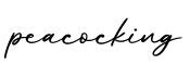 单词peacocking书写