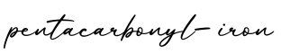 单词pentacarbonyl-iron书写