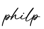 单词philp书写