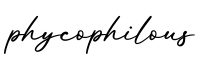 单词phycophilous书写