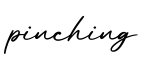 单词pinching书写