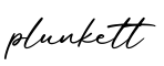 单词plunkett书写