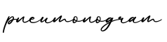 单词pneumonogram书写