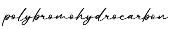 单词polybromohydrocarbon书写