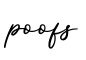单词poofs书写