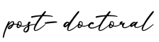 单词post-doctoral书写