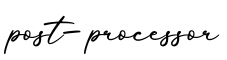 单词post-processor书写