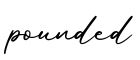 单词pounded书写