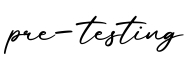 单词pre-testing书写