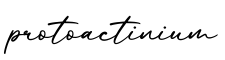 单词protoactinium书写