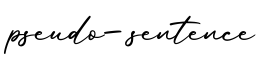 单词pseudo-sentence书写