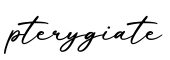 单词pterygiate书写