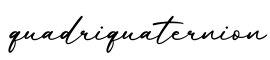 单词quadriquaternion书写