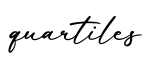 单词quartiles书写